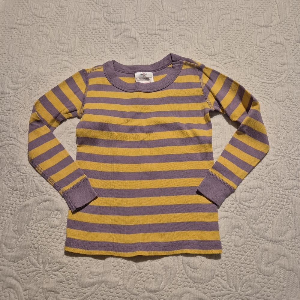 Hanna Andersson pajama top size 100 or US 4 GUC purple yellow